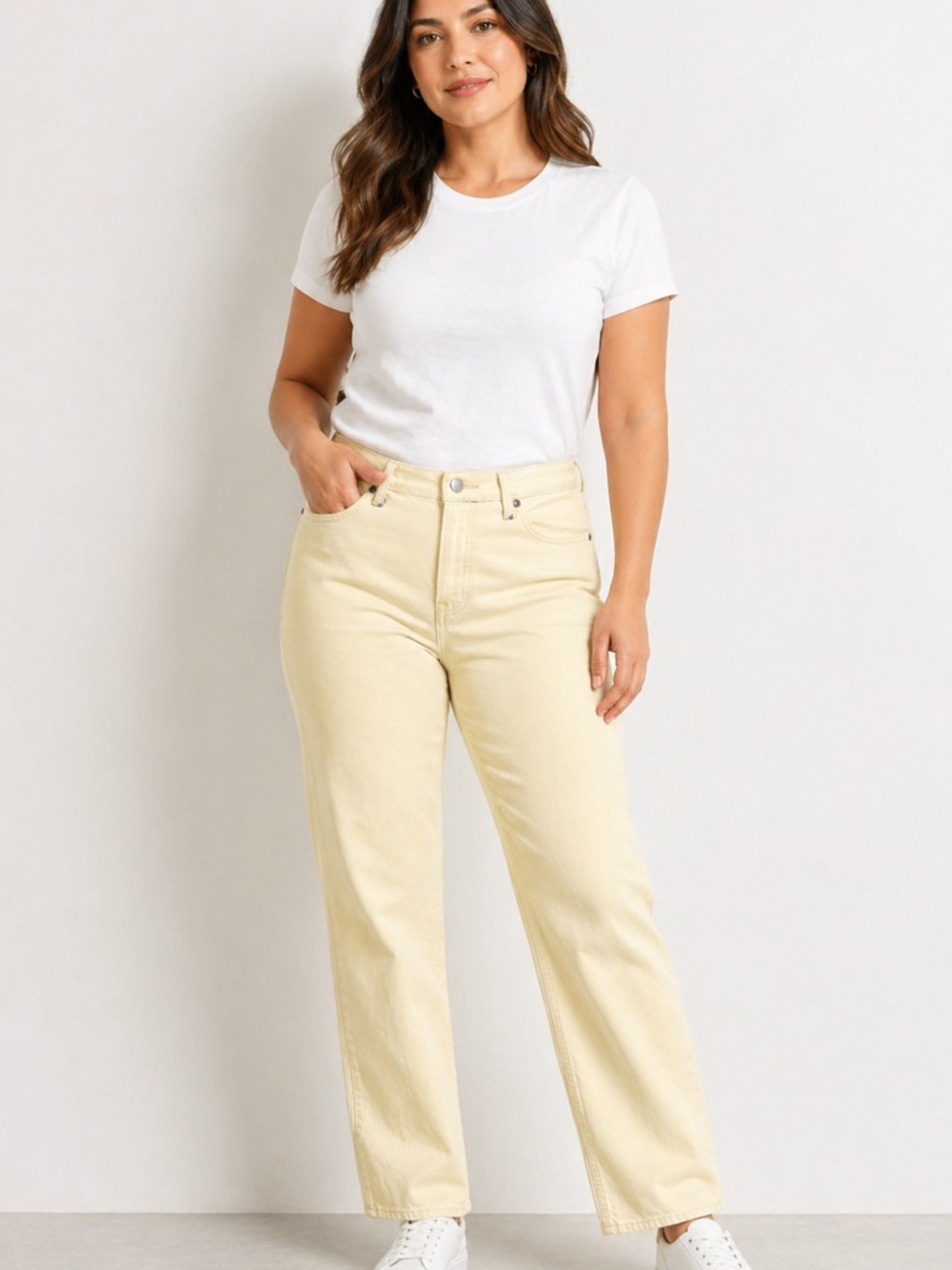 Universal Thread 90s Baggy Jeans Yellow Mid Rise Relaxed Fit Size 10R NWT Y2K